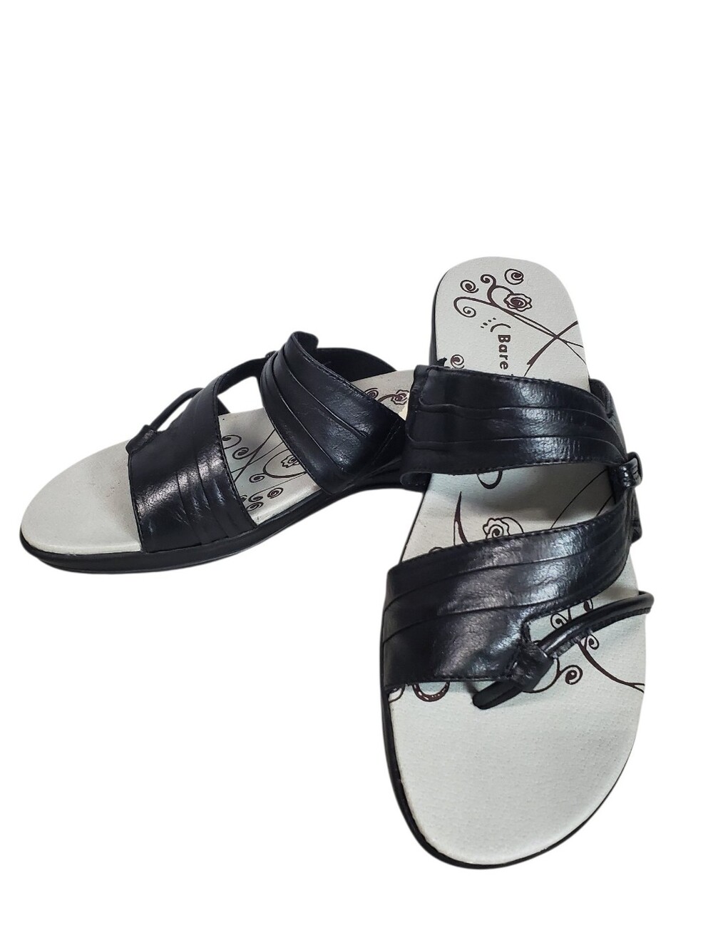Cottagecore Cabincore Bear Traps Jump Out Black Cushioned Sandle Size 8.5